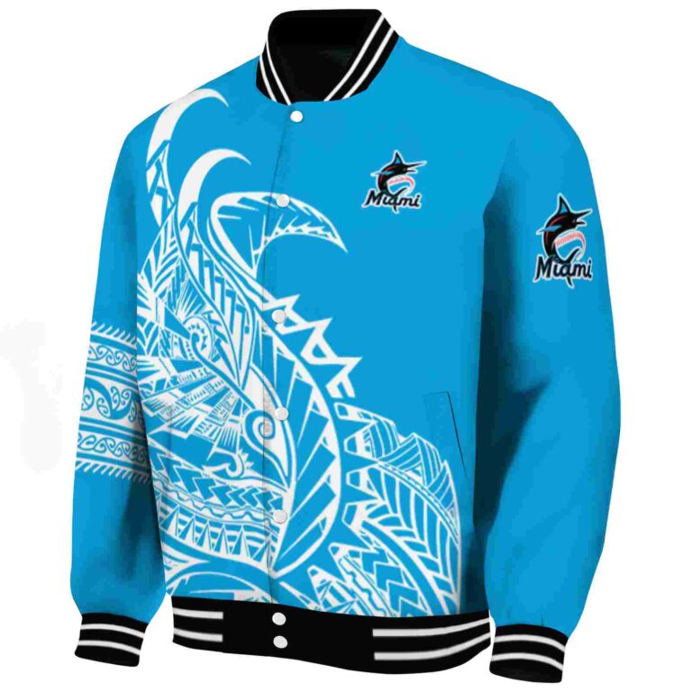 miami marlins tribal art blue white black jacket best selling jacketwow