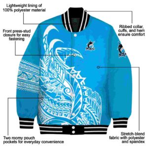 miami marlins tribal art blue white black jacket new arrival jacketwow
