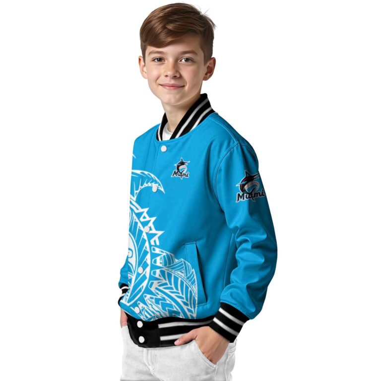 miami marlins tribal art blue white black jacket trendy jacketwow