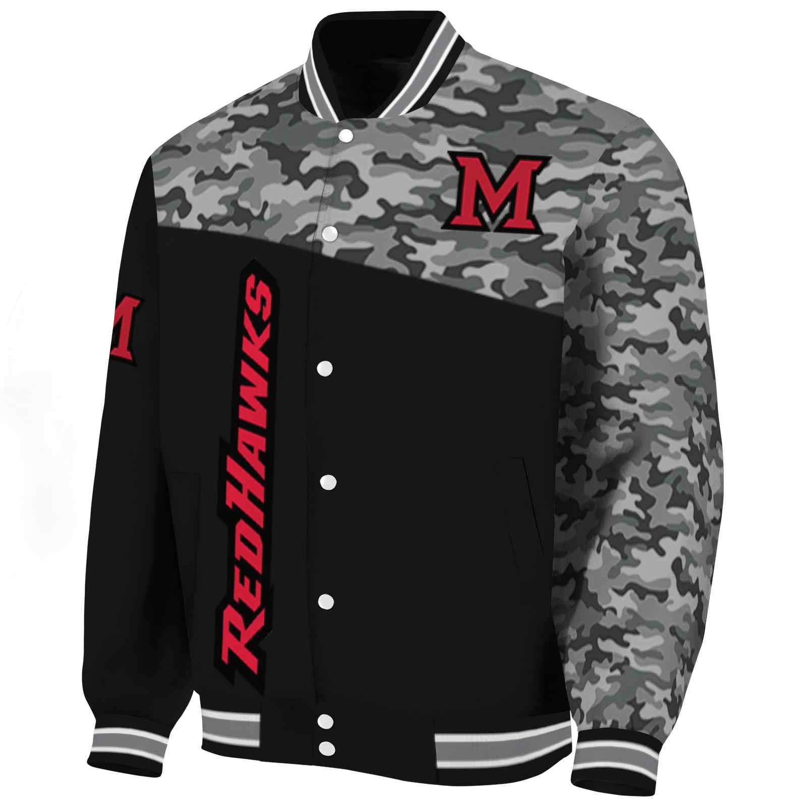 miami redhawks camo patchwork black jacket best selling jacketwow miami redhawks camo patchwork black jacket best selling jacketwow