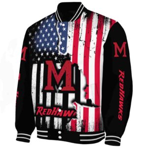 miami redhawks patriotic theme black jacket best selling jacketwow