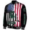 michigan state spartans patriotic theme black jacket best selling jacketwow