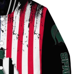 michigan state spartans patriotic theme black jacket premium grade jacketwow