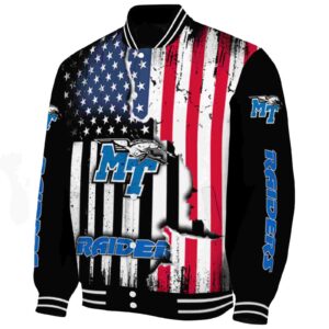middle tennessee blue raiders patriotic theme black jacket best selling jacketwow