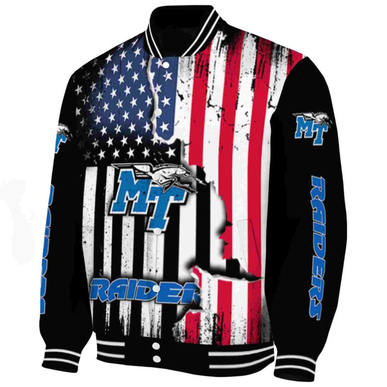 middle tennessee blue raiders patriotic theme black jacket best selling jacketwow