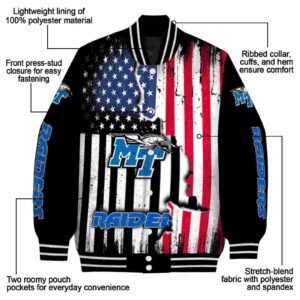 middle tennessee blue raiders patriotic theme black jacket new arrival jacketwow
