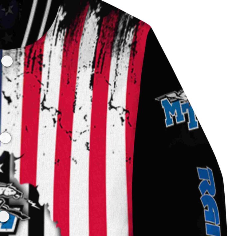 middle tennessee blue raiders patriotic theme black jacket premium grade jacketwow