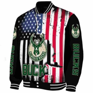 milwaukee bucks patriotic theme black jacket best selling jacketwow