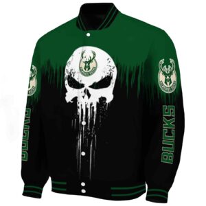 milwaukee bucks punisher skull green black white jacket best selling jacketwow