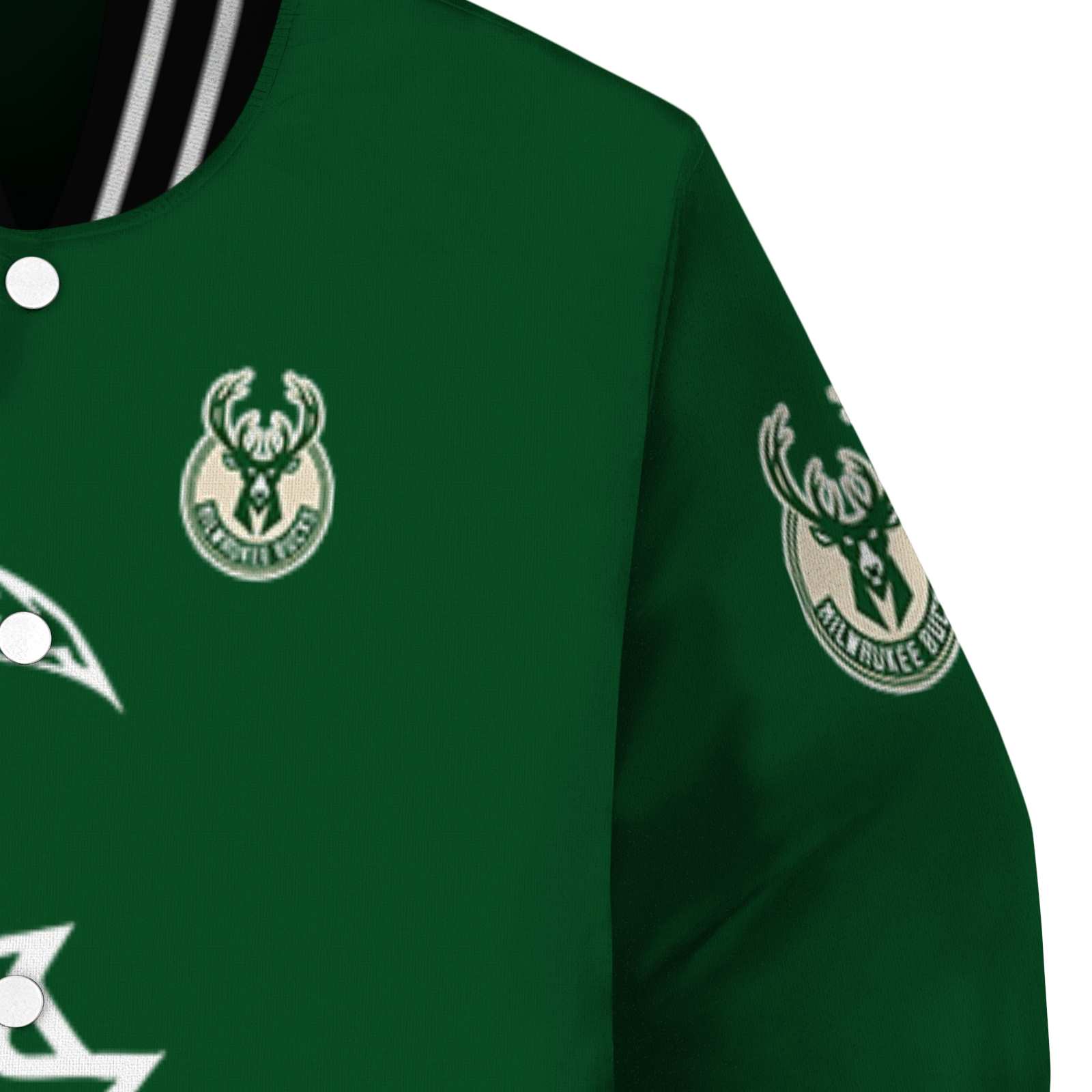 milwaukee bucks tribal art green white black jacket premium grade jacketwow milwaukee bucks tribal art green white black jacket premium grade jacketwow