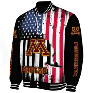 minnesota golden gophers patriotic theme black jacket best selling jacketwow