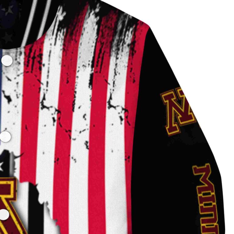 minnesota golden gophers patriotic theme black jacket premium grade jacketwow