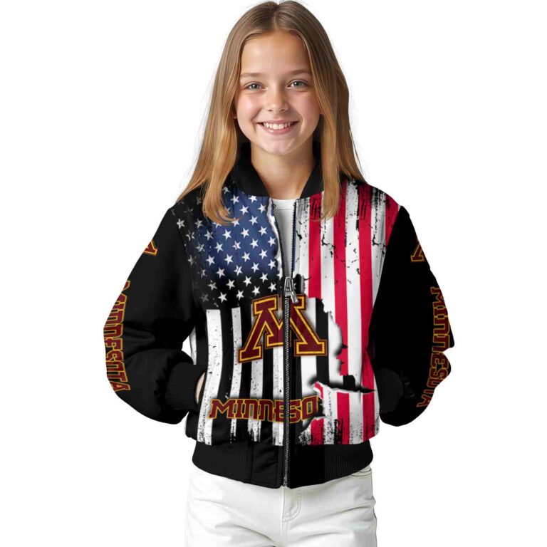 minnesota golden gophers patriotic theme black jacket top rated jacketwow