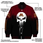 minnesota golden gophers punisher skull maroon black white jacket best selling jacketwow