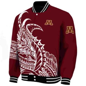 minnesota golden gophers tribal art maroon white black jacket best selling jacketwow