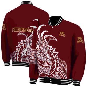 minnesota golden gophers tribal art maroon white black jacket fashion forward jacketwow
