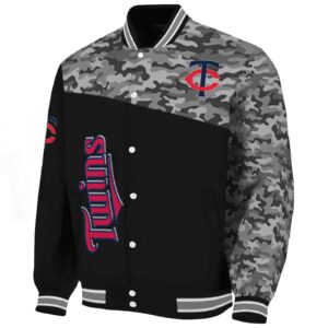 minnesota twins camo patchwork black jacket best selling jacketwow