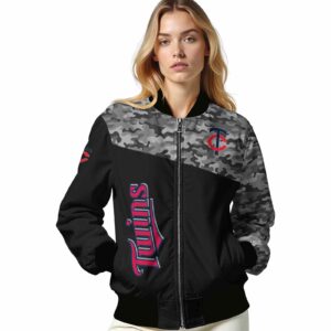 minnesota twins camo patchwork black jacket latest model jacketwow