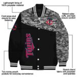 minnesota twins camo patchwork black jacket best selling jacketwow
