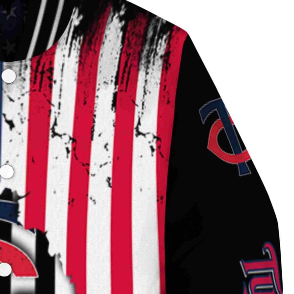 minnesota twins patriotic theme black jacket premium grade jacketwow
