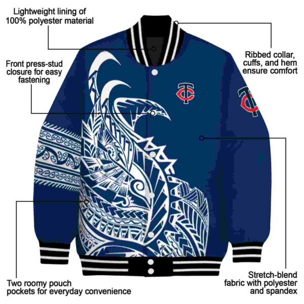 minnesota twins tribal art navy white black jacket new arrival jacketwow
