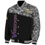 minnesota vikings camo patchwork black jacket best selling jacketwow