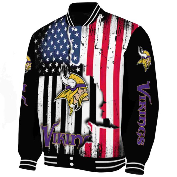 minnesota vikings patriotic theme black jacket best selling jacketwow