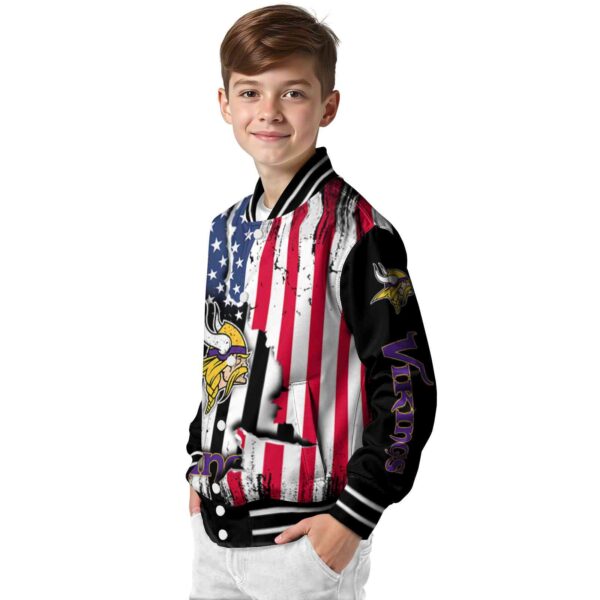minnesota vikings patriotic theme black jacket trendy jacketwow