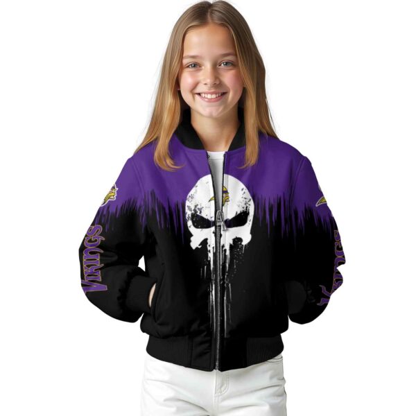 minnesota vikings punisher skull purple black white jacket top rated jacketwow