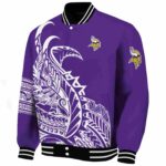 minnesota vikings tribal art purple white black jacket best selling jacketwow