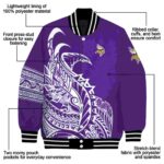 minnesota vikings tribal art purple white black jacket best selling jacketwow