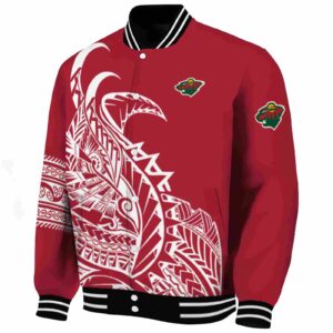 minnesota wild tribal art red white black jacket best selling jacketwow