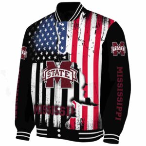 mississippi state bulldogs patriotic theme black jacket best selling jacketwow