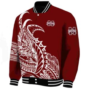 mississippi state bulldogs tribal art maroon white black jacket best selling jacketwow