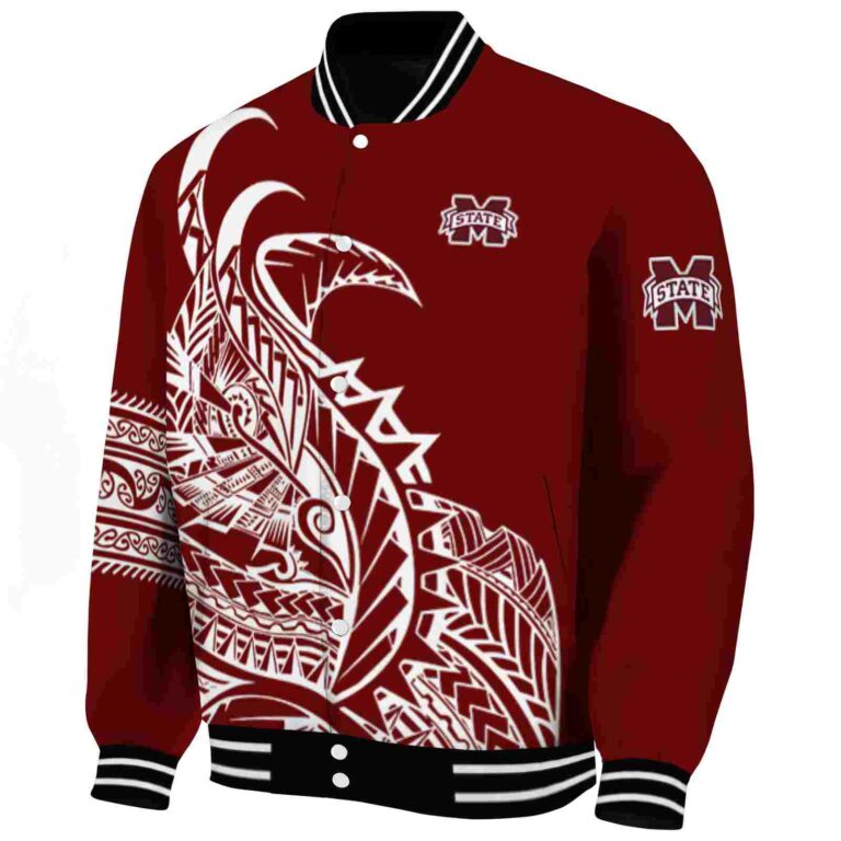 mississippi state bulldogs tribal art maroon white black jacket best selling jacketwow