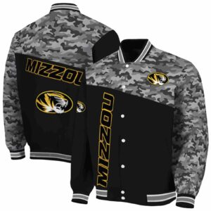 missouri tigers camo patchwork black jacket fashion forward jacketwow