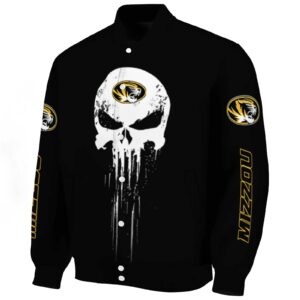 missouri tigers punisher skull black white jacket best selling jacketwow
