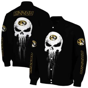 missouri tigers punisher skull black white jacket fashion forward jacketwow