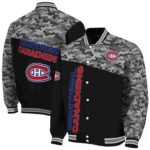 montreal canadiens camo patchwork black jacket best selling jacketwow