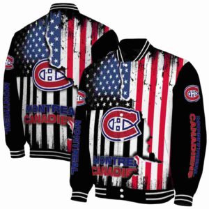 montreal canadiens patriotic theme black jacket fashion forward jacketwow