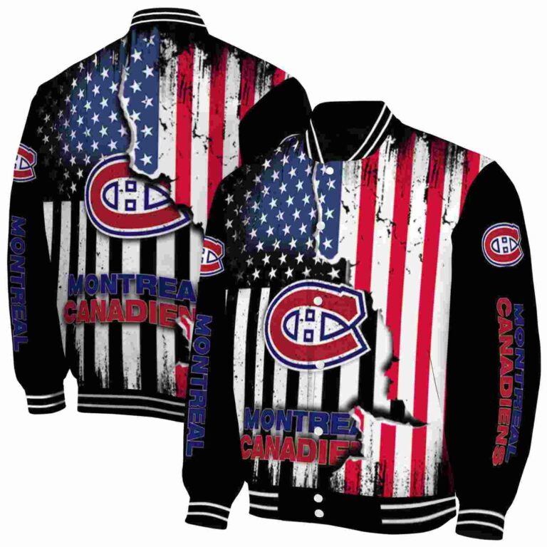montreal canadiens patriotic theme black jacket fashion forward jacketwow