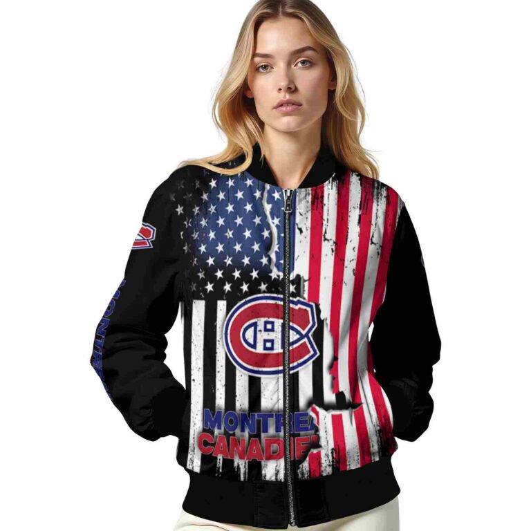 montreal canadiens patriotic theme black jacket latest model jacketwow