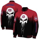 montreal canadiens punisher skull red black white jacket best selling jacketwow