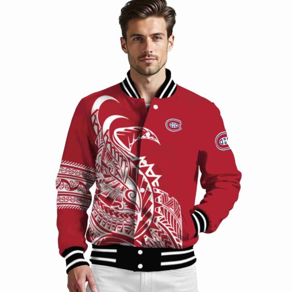 montreal canadiens tribal art red white black jacket high quality jacketwow