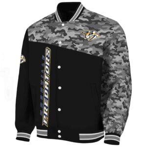nashville predators camo patchwork black jacket best selling jacketwow