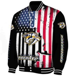nashville predators patriotic theme black jacket best selling jacketwow