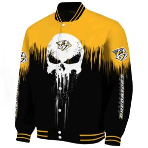 nashville predators punisher skull gold black white jacket best selling jacketwow