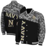 navy midshipmen camo patchwork black jacket best selling jacketwow