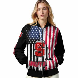 nc state wolfpack patriotic theme black jacket latest model jacketwow