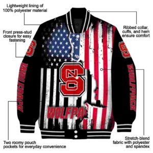 nc state wolfpack patriotic theme black jacket new arrival jacketwow